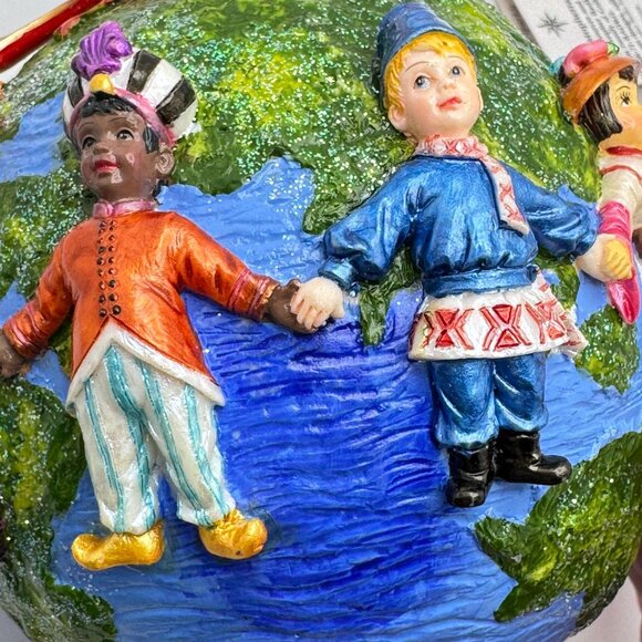 Christopher Radko United For Peace on Earth Ornament 2000 Globe Dove 5" Vintage - Picture 14 of 16